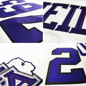 customized authentic football jersey white navy-powder blue mesh
