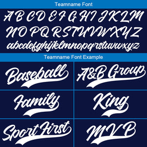 Camiseta de béisbol azul y negro con dise?o personalizado estampado a todo color