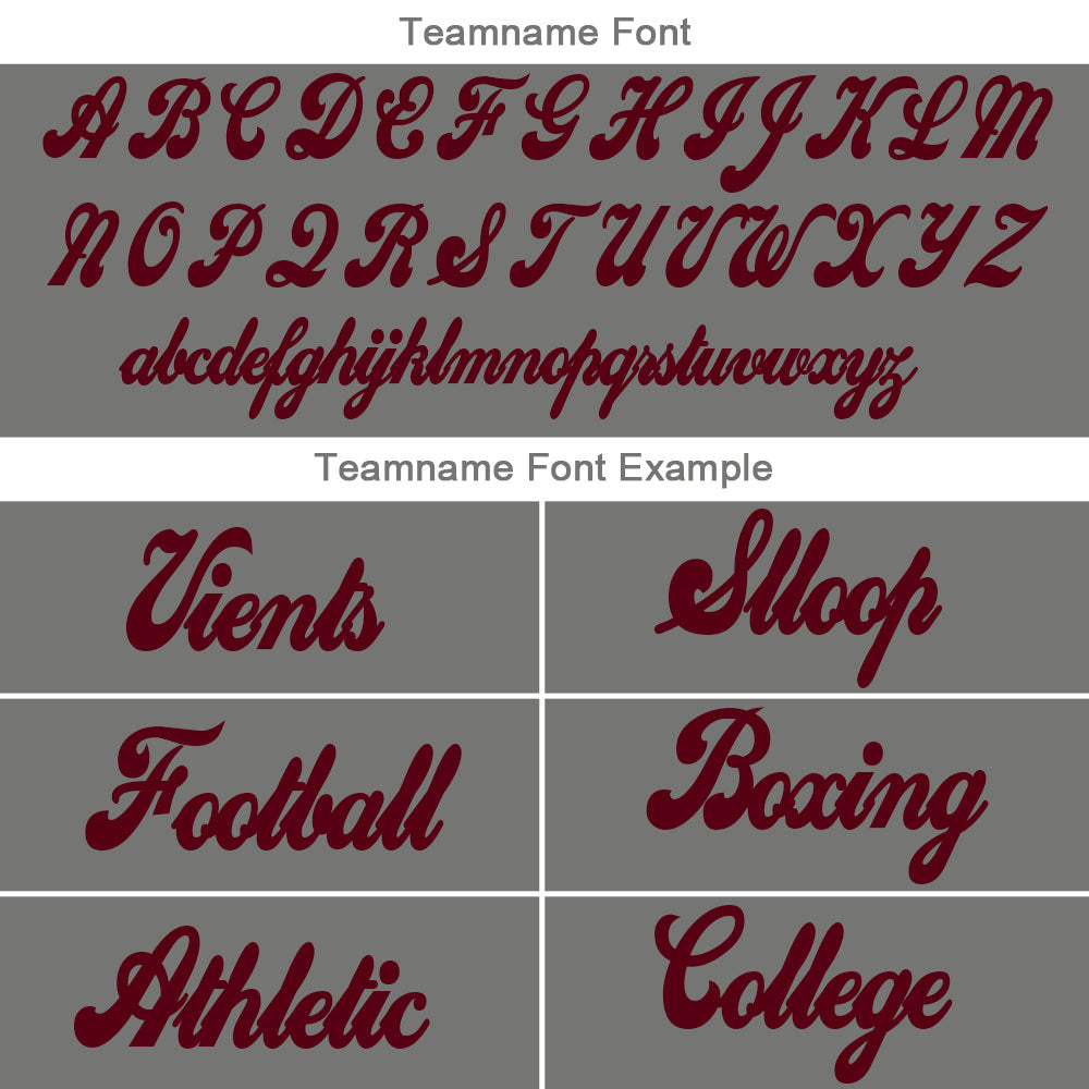 custom authentic split fashion football jersey gray-white-burgundy mesh