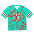 Camiseta de fútbol personalizada con nombre y número del equipo bordados y estampados-color azul marino