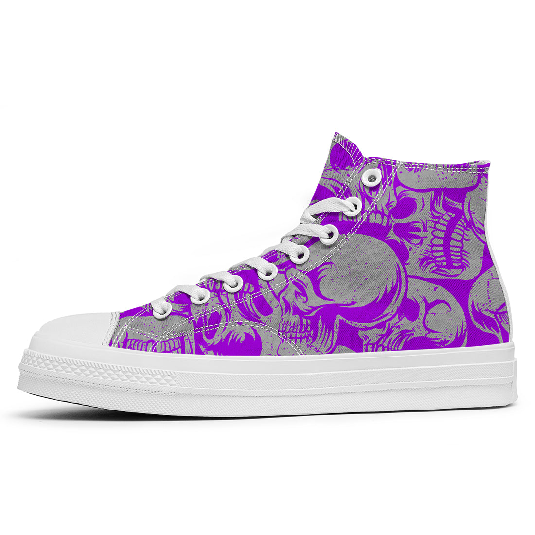 Resalta tu estilo con las zapatillas de lona de caña media Skeleton para hombre y mujer