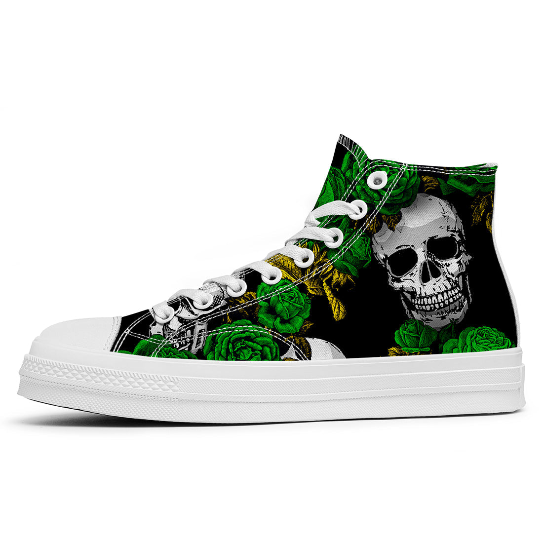 Resalta tu estilo con las zapatillas de lona de caña media Skeleton para hombre y mujer
