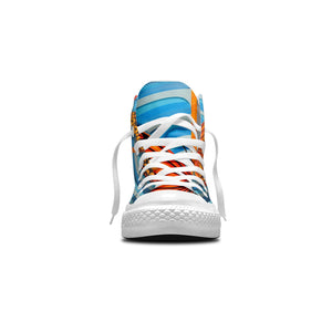 Alas etéreas: realza tu estilo con zapatillas de lona de media caña para hombre y mujer Cautivadores diseños de mariposas Op Art en cada paso