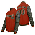 Chaquetas universitarias personalizadas de color naranja y verde para hombres & mujeres y jóvenes & Chaquetas Letterman personalizadas