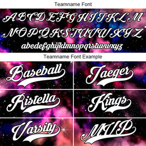 custom full print design authentic starry sky baseball jersey