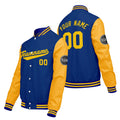 Chaquetas universitarias personalizadas azules y amarillas para hombres & mujeres y jóvenes & Chaquetas tipo Letterman personalizadas