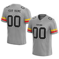 customized  authentic football jersey gray-red-yellow mesh