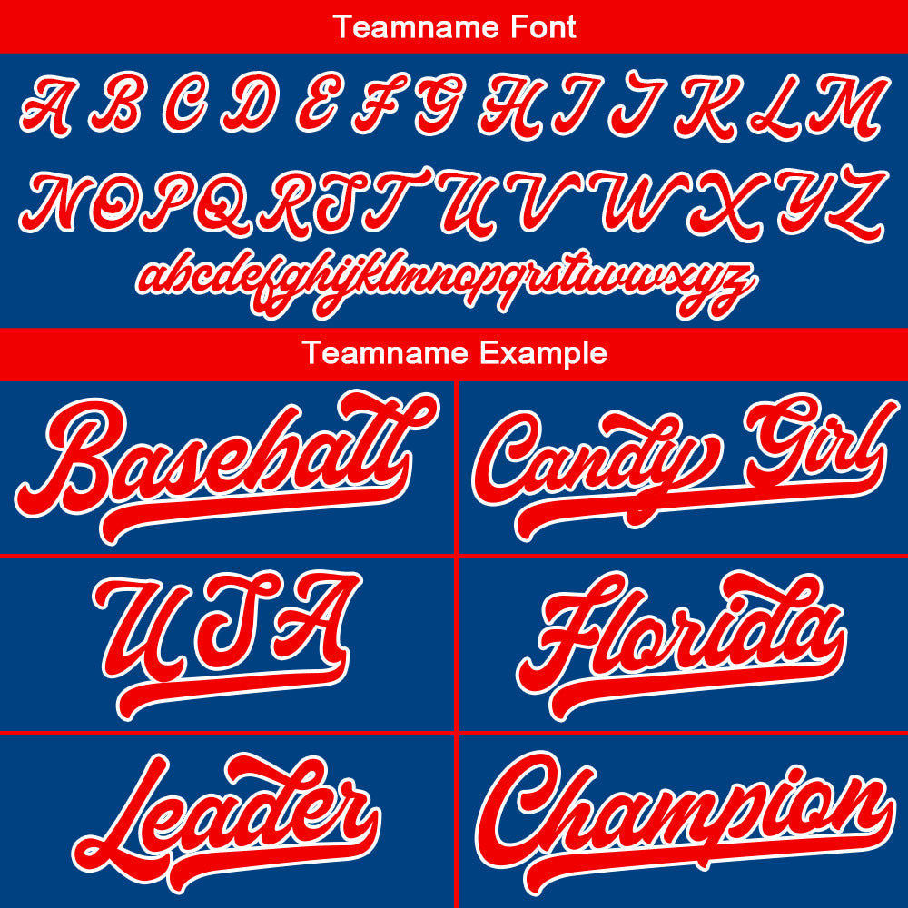 Camiseta de béisbol personalizada con diseño bordado & estilo hip hop & color rojo real