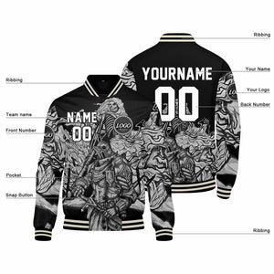 Chaqueta universitaria personalizada estilo Letterman para hombres-mujeres y jóvenes-color gris
