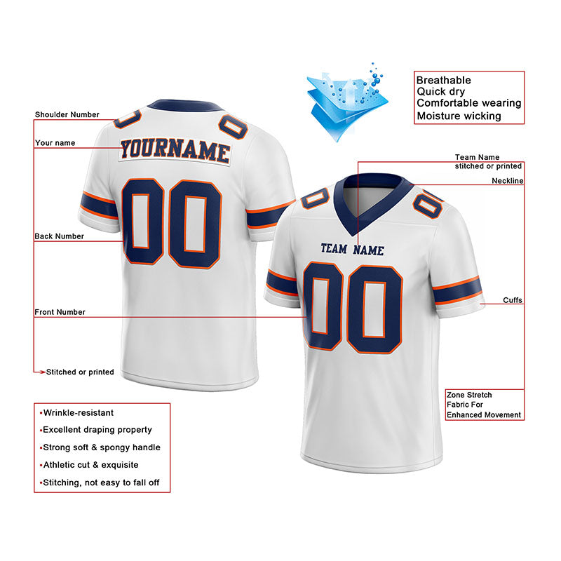 customized  authentic football jersey powder blue white -yellow mesh