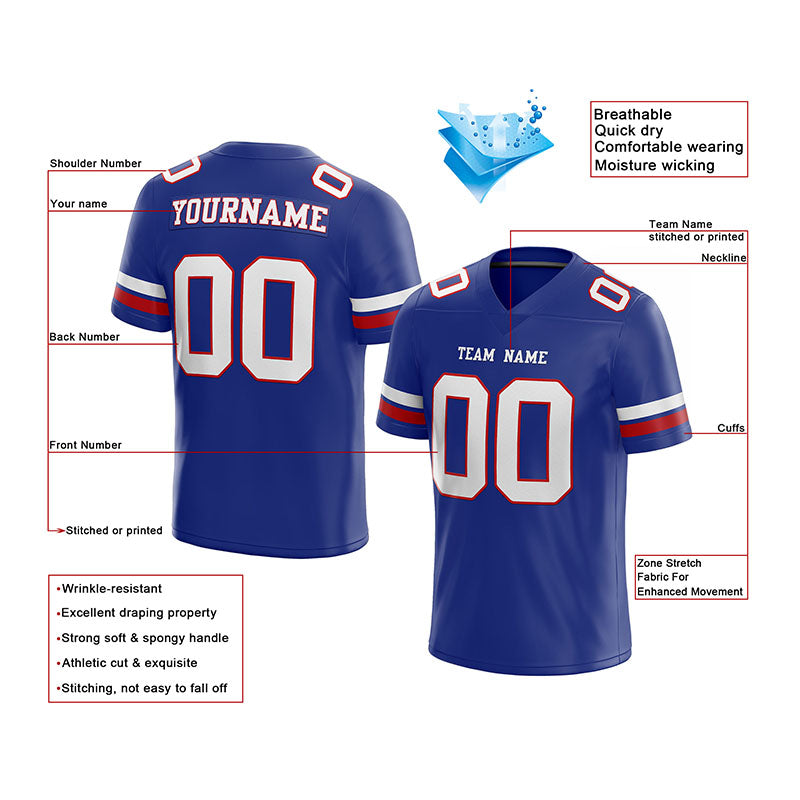 customized authentic football jersey gray red -gold mesh