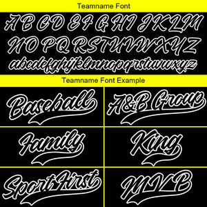 Camiseta de béisbol con dise?o personalizado estampado completo en amarillo y negro