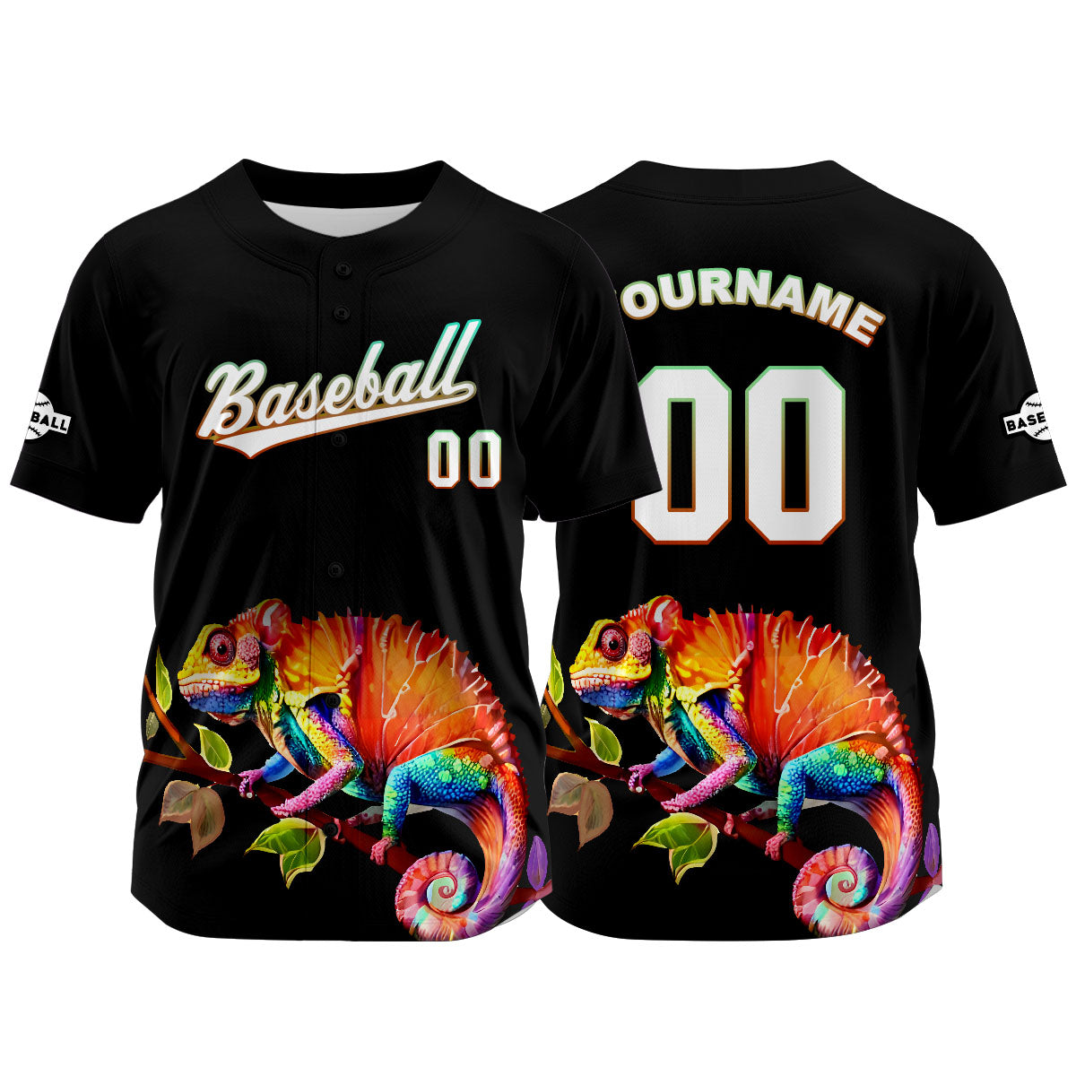 Camiseta de béisbol negra personalizada con nombre número y logotipo personalizados