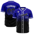 Camisetas de béisbol personalizadas con degradado nombre número y logotipo
