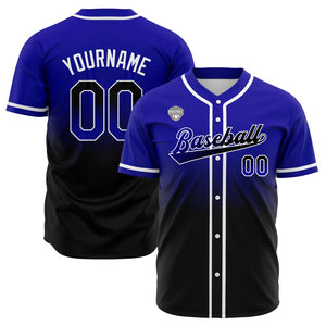 Camisetas de béisbol personalizadas con degradado nombre número y logotipo