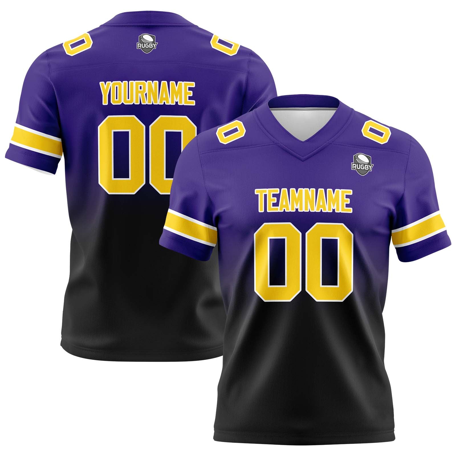 Camisetas de fútbol personalizadas con degradado-nombre-número y logotipo para adultos-niños y equipos