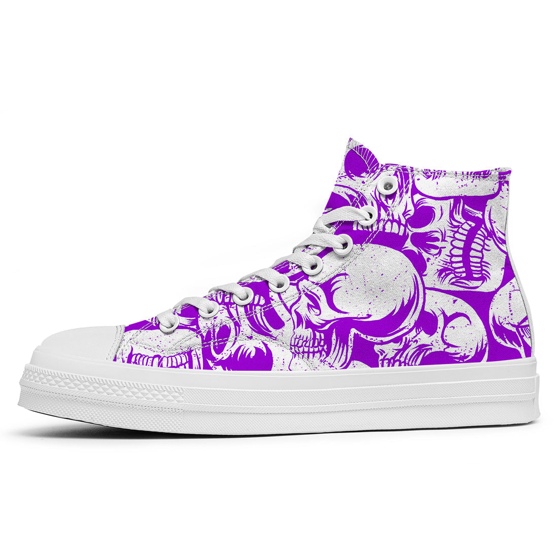 Resalta tu estilo con las zapatillas de lona de caña media Skeleton para hombre y mujer