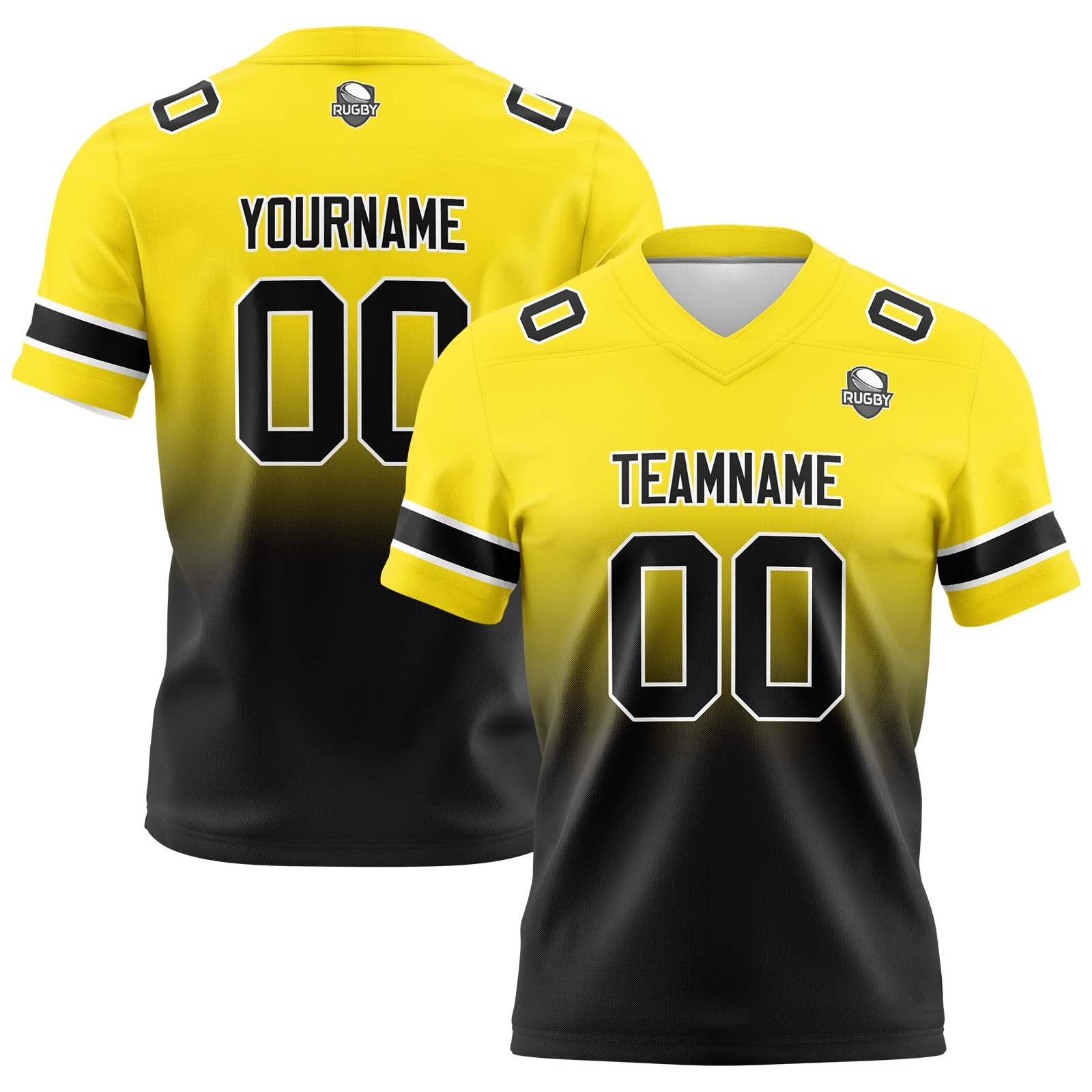 Camisetas de fútbol personalizadas con degradado-nombre-número y logotipo para adultos-niños y equipos