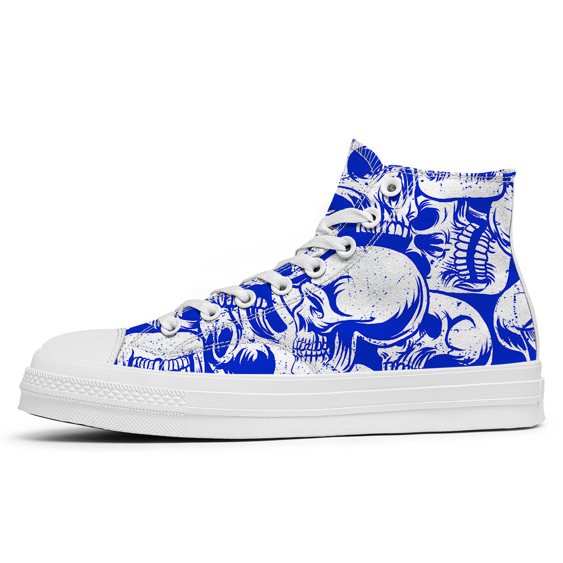 Resalta tu estilo con las zapatillas de lona de caña media Skeleton para hombre y mujer