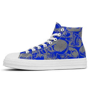 Resalta tu estilo con las zapatillas de lona de caña media Skeleton para hombre y mujer