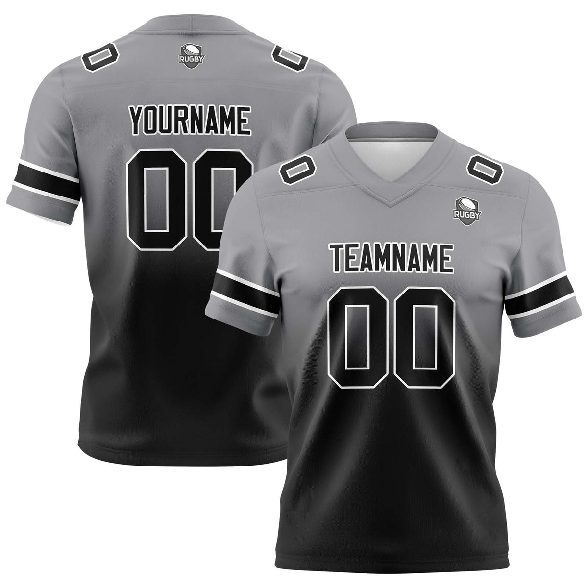 Camisetas de fútbol personalizadas con degradado-nombre-número y logotipo para adultos-niños y equipos