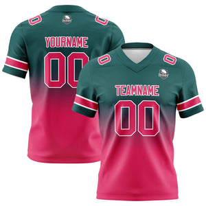 Camisetas de fútbol personalizadas con degradado-nombre-número y logotipo para adultos-niños y equipos