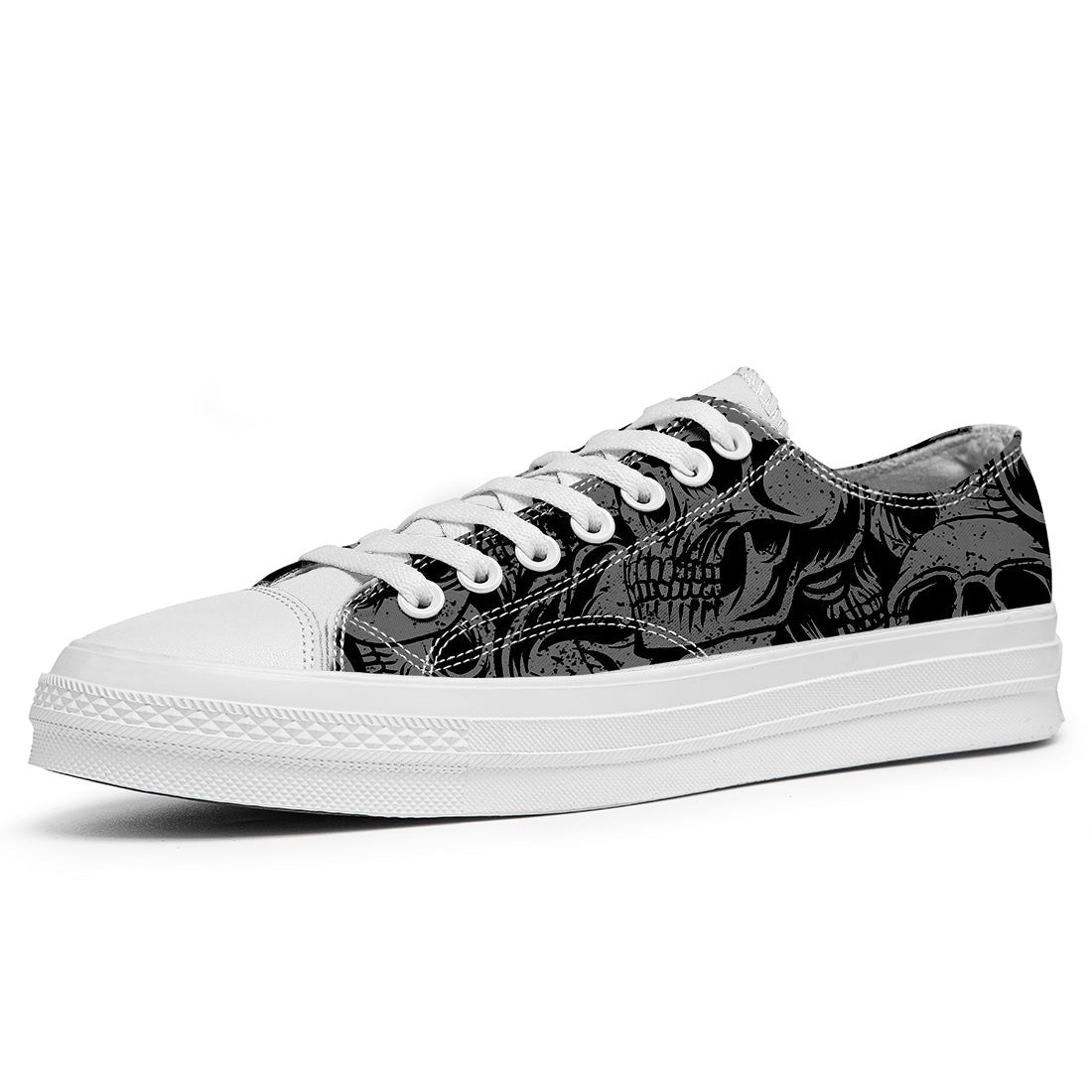Resalta tu estilo con las zapatillas bajas de lona Skeleton para hombre y mujer