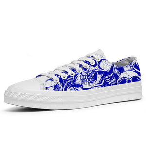 Resalta tu estilo con las zapatillas bajas de lona Skeleton para hombre y mujer