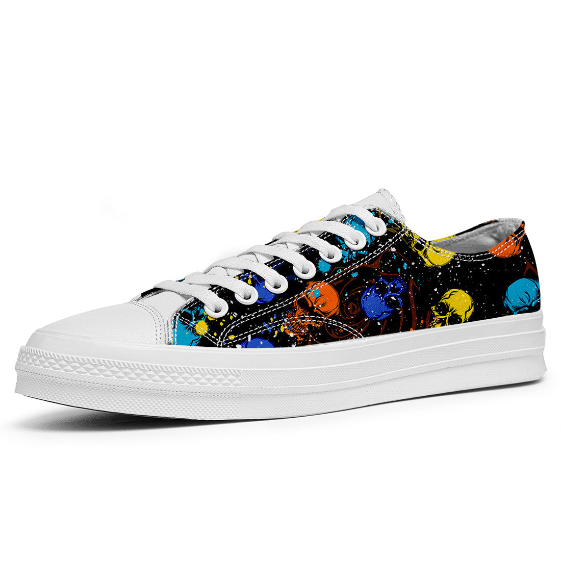 Resalta tu estilo con las zapatillas bajas de lona Skeleton para hombre y mujer