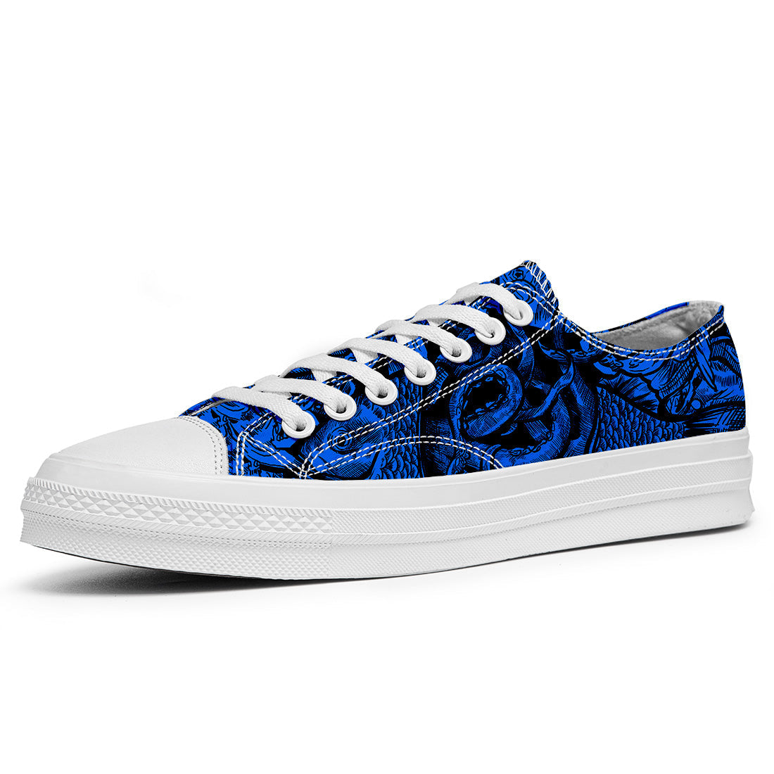 Resalta tu estilo con las zapatillas bajas de lona Fish para hombre y mujer