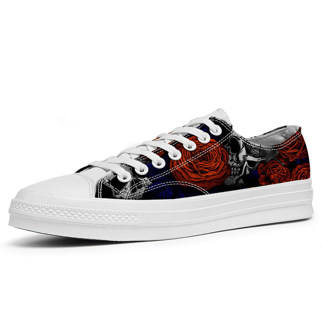 Resalta tu estilo con las zapatillas bajas de lona Skeleton para hombre y mujer