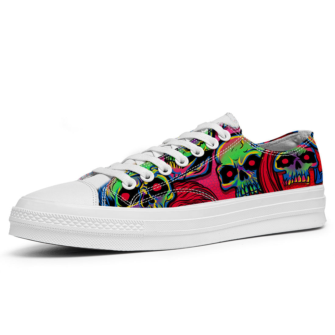 Resalta tu estilo con las zapatillas bajas de lona Skeleton para hombre y mujer