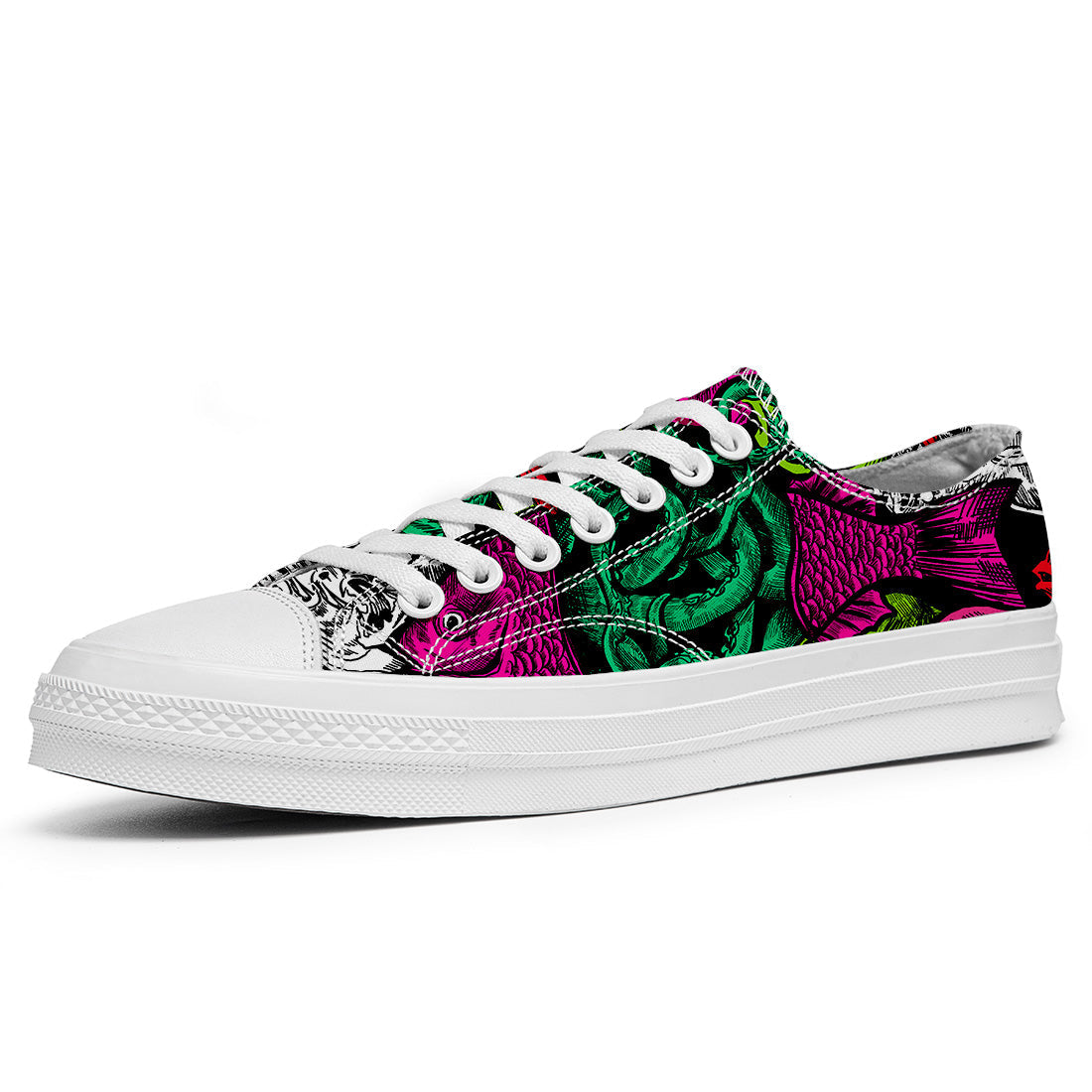 Resalta tu estilo con las zapatillas bajas de lona Fish para hombre y mujer