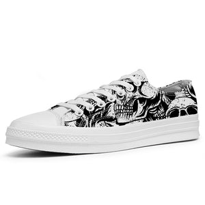 Resalta tu estilo con las zapatillas bajas de lona Skeleton para hombre y mujer
