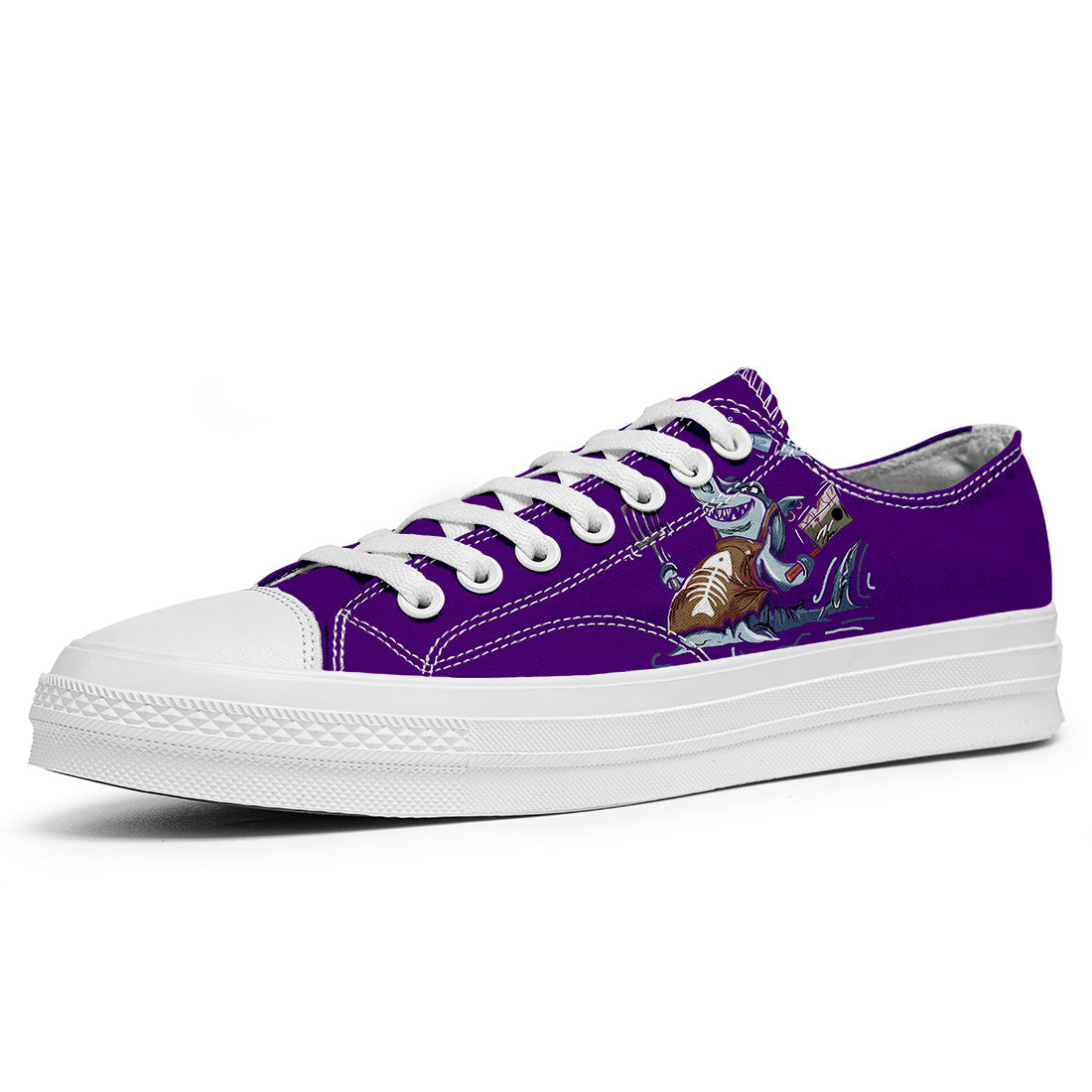 Realza tu estilo con las zapatillas bajas de lona Shark para hombre y mujer