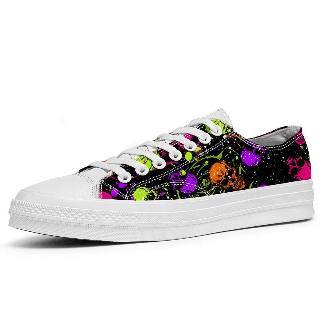 Resalta tu estilo con las zapatillas bajas de lona Skeleton para hombre y mujer