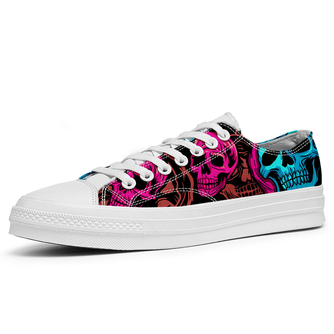 Resalta tu estilo con las zapatillas bajas de lona Skeleton para hombre y mujer