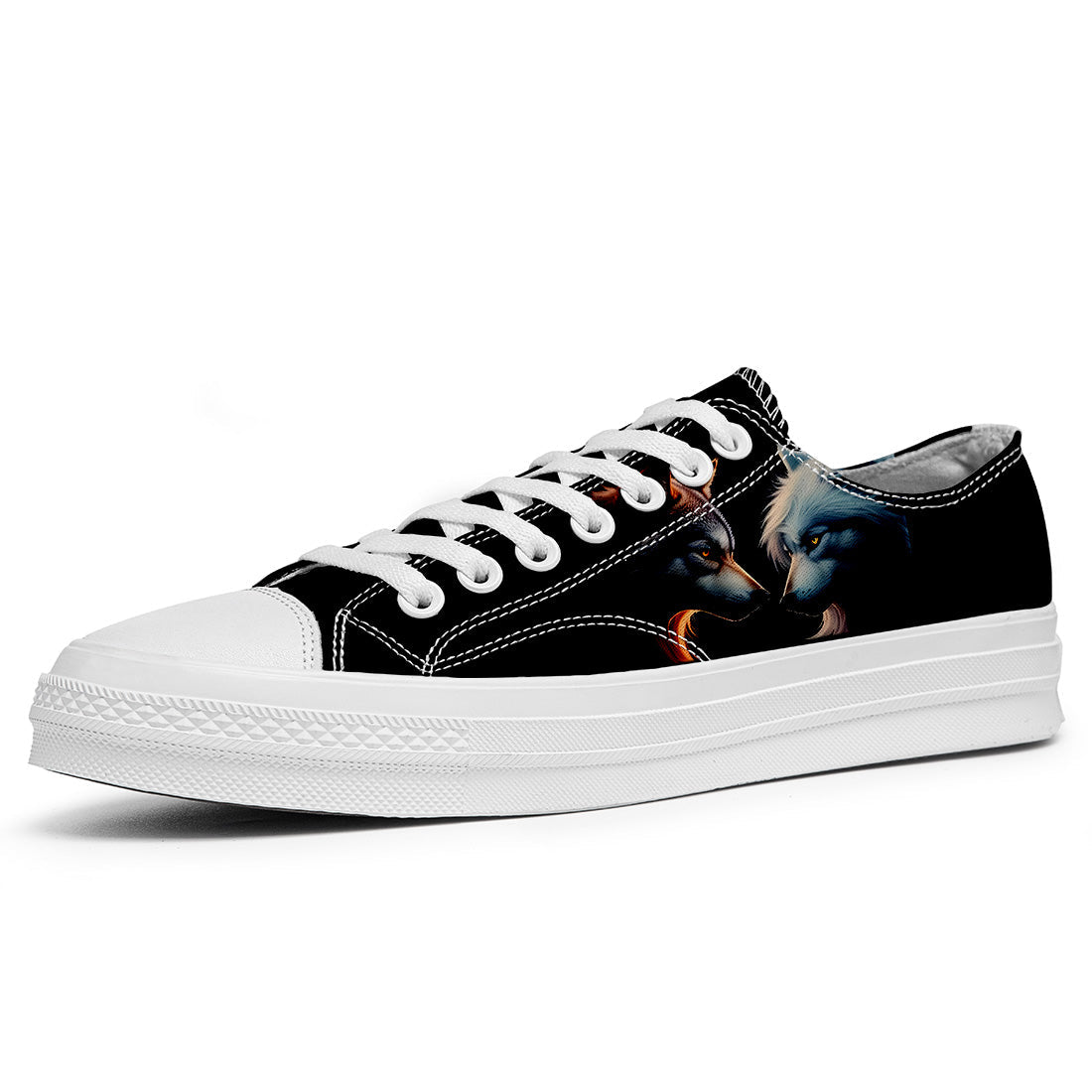 Realza tu estilo con las zapatillas bajas de lona Wolf para hombre y mujer