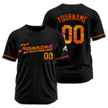 Camisetas de béisbol negras personalizadas con diseño bordado y estilo hip hop