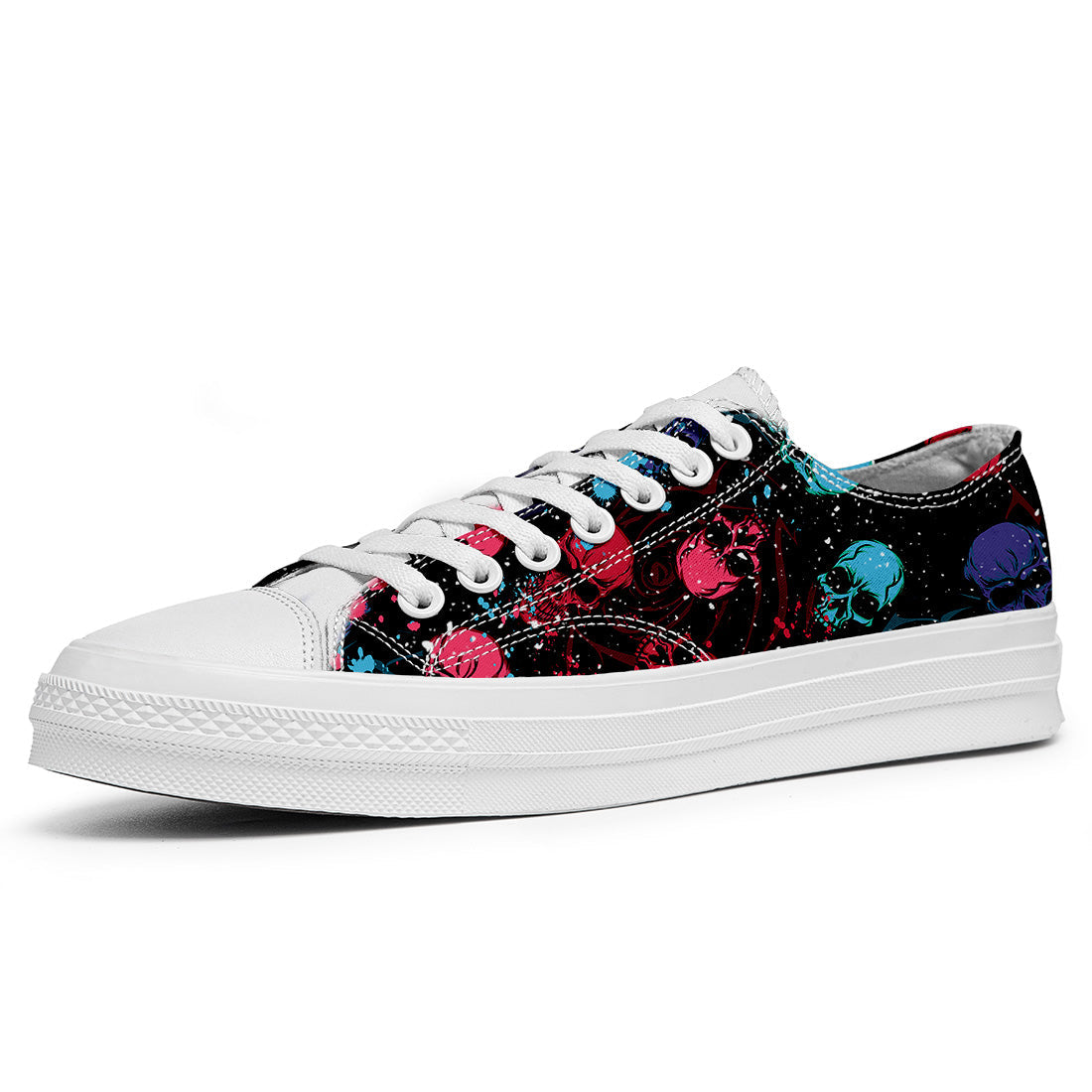 Resalta tu estilo con las zapatillas bajas de lona Skeleton para hombre y mujer