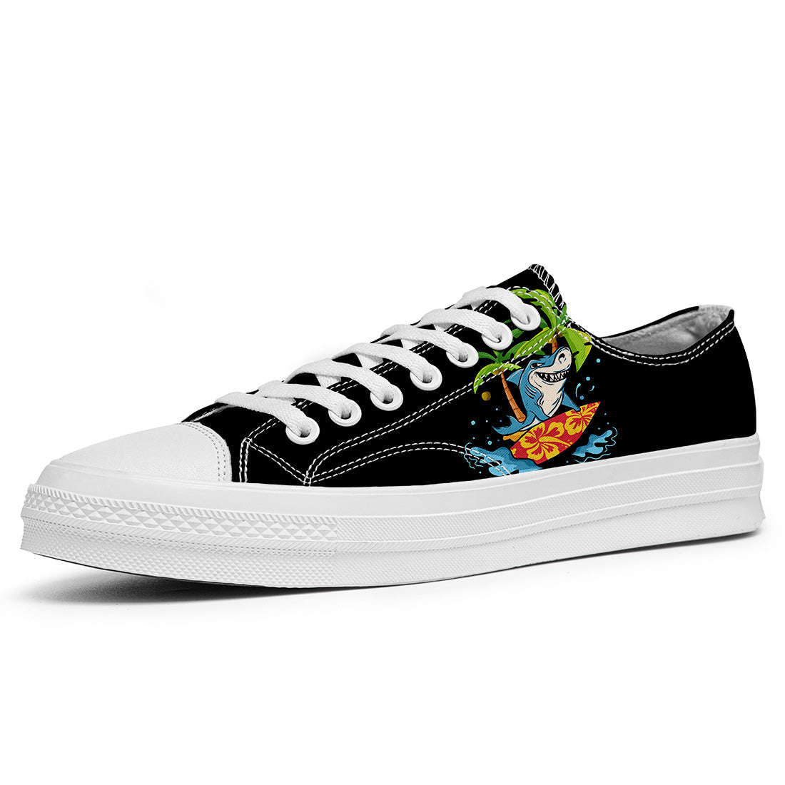 Realza tu estilo con las zapatillas bajas de lona Shark para hombre y mujer