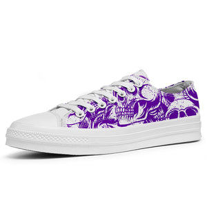 Resalta tu estilo con las zapatillas bajas de lona Skeleton para hombre y mujer