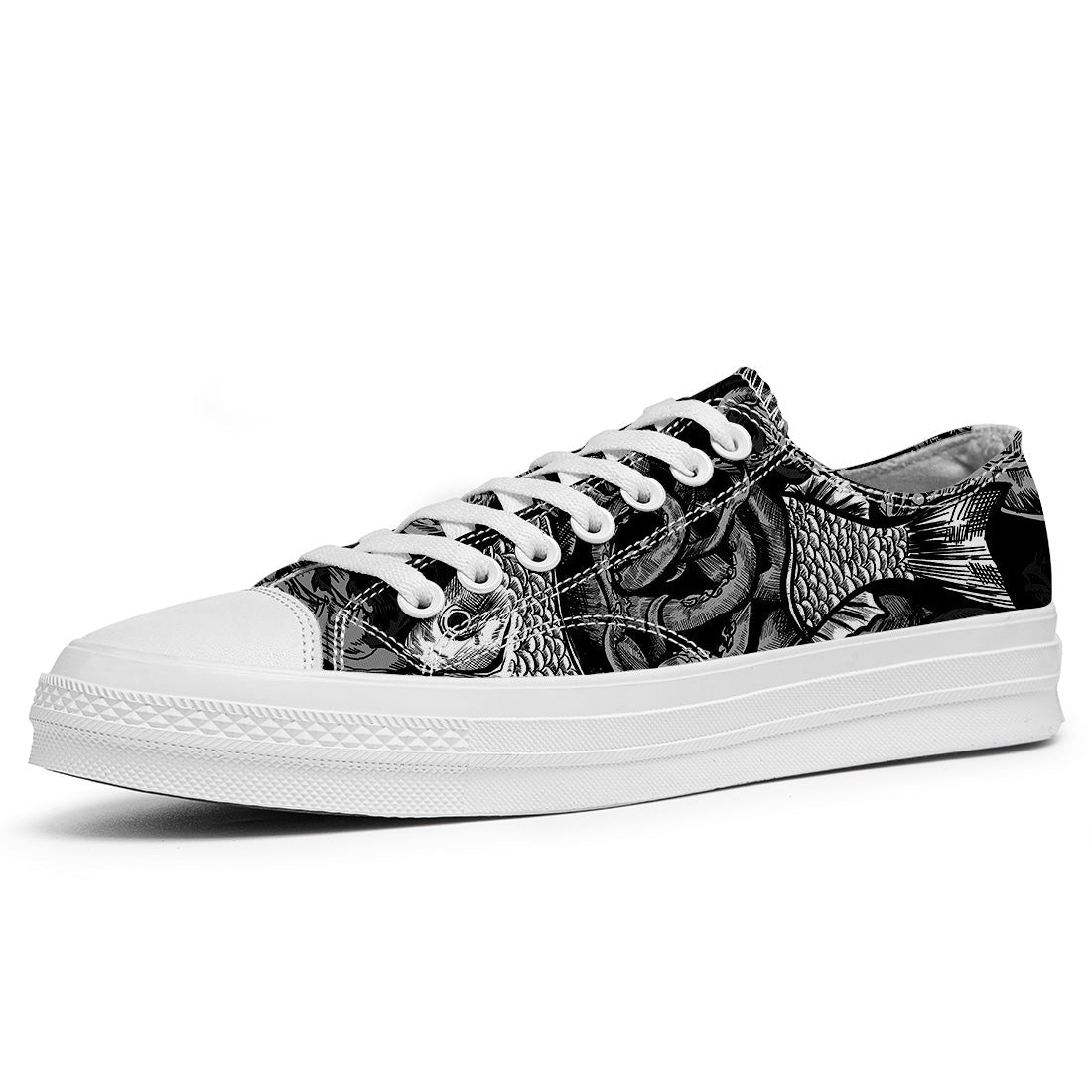Resalta tu estilo con las zapatillas bajas de lona Fish para hombre y mujer