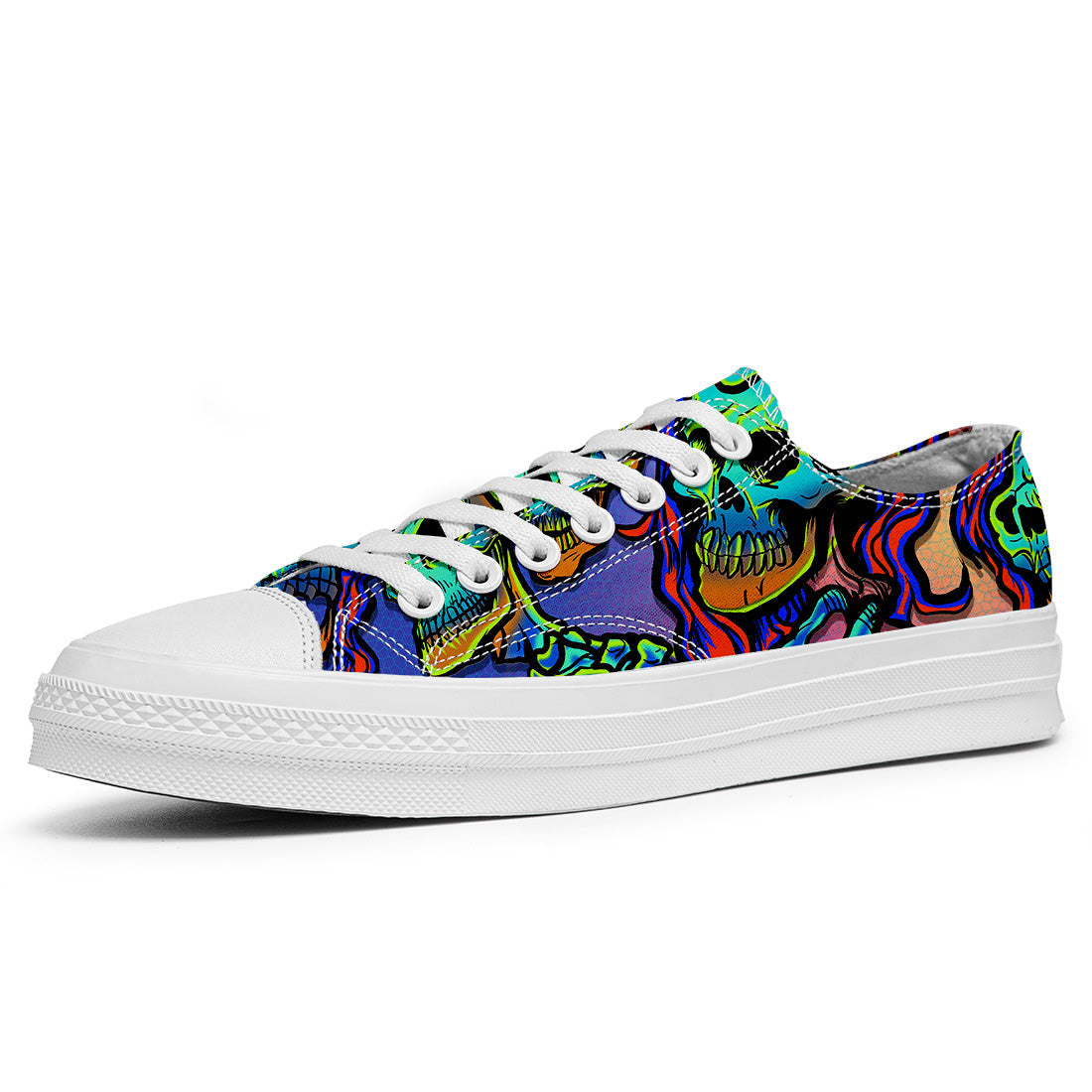 Resalta tu estilo con las zapatillas bajas de lona Skeleton para hombre y mujer