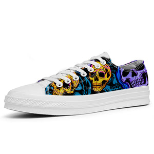 Resalta tu estilo con las zapatillas bajas de lona Skeleton para hombre y mujer