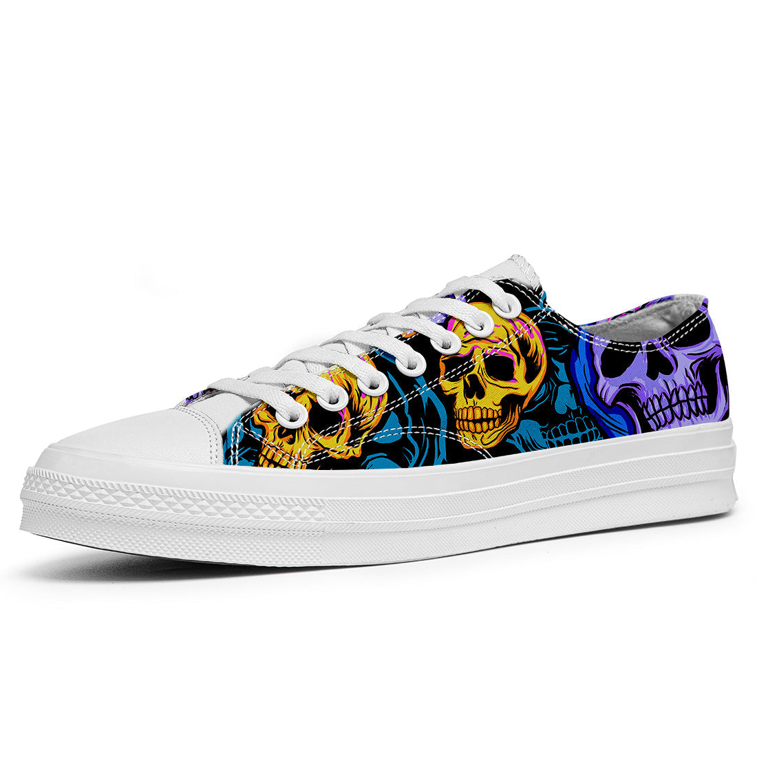 Resalta tu estilo con las zapatillas bajas de lona Skeleton para hombre y mujer