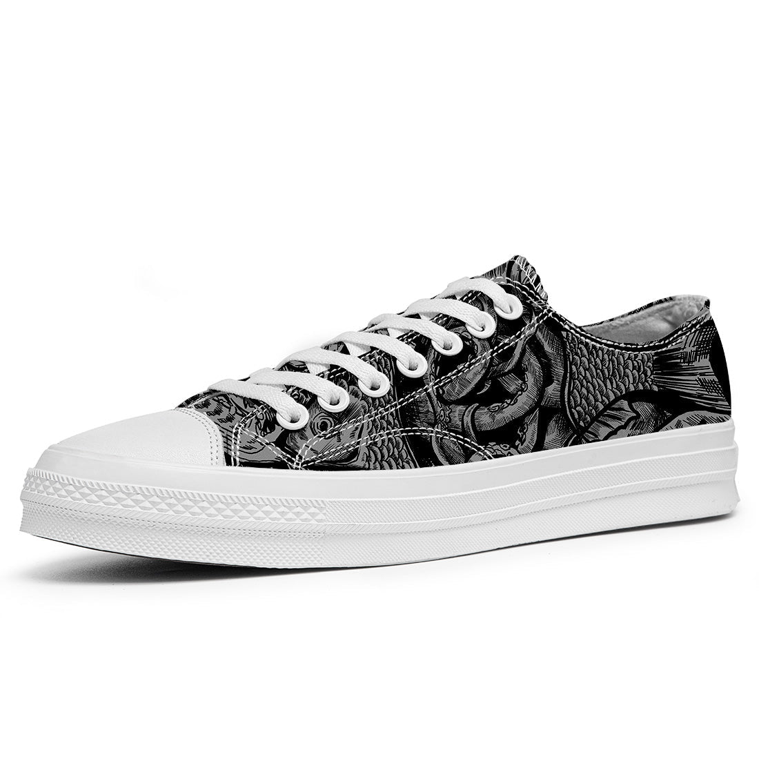 Resalta tu estilo con las zapatillas bajas de lona Fish para hombre y mujer