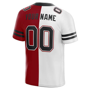 custom authentic split fashion football jersey purple-white-black mesh