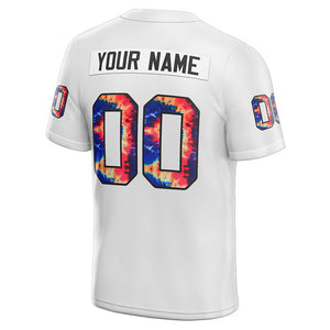 team customized authentic tie dye football jersey white-black mesh