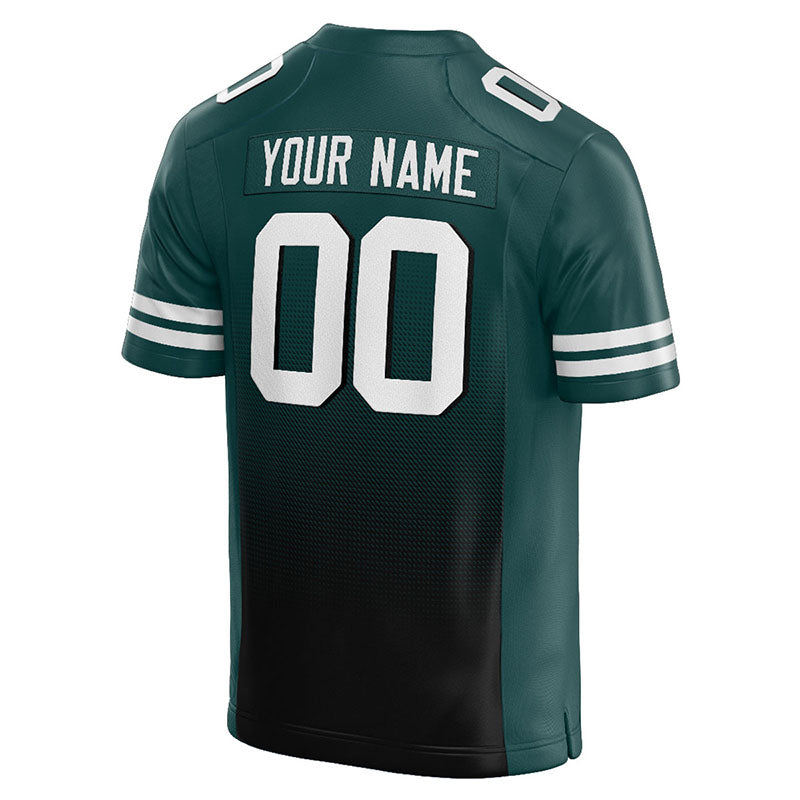 custom authentic gradient fashion football jersey red-black-white mesh
